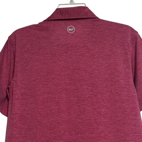 Vineyard Vines On-The-Go Sankaty Polo Shirt Men's XS Red Striped Short Sleeve - Picture 7 of 10